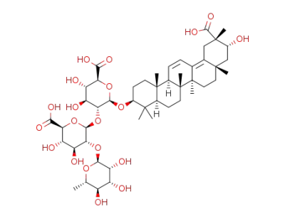 3-O-α-L-rhamnopyranosyl-(1→2)-β-D-glucuronopyranosyl-(1→2)-β-D-glucuronopyranosyl-macedonic acid